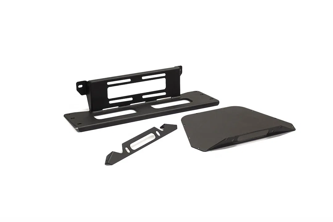 AC19156501NA – A.DESERT DES Winch Mount, Mounts To Stealth Fighter Bumper Powder Coated Hammer Black